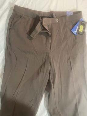 Investments Women's Dress Pants Brown Stretch Plus Size 16W NWT